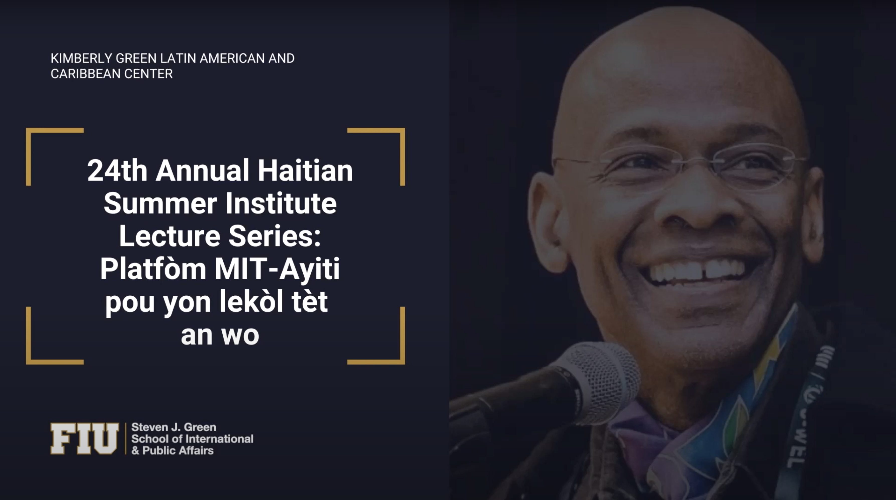 Konferans Michel DeGraff konsènan Platfòm MIT-Ayiti